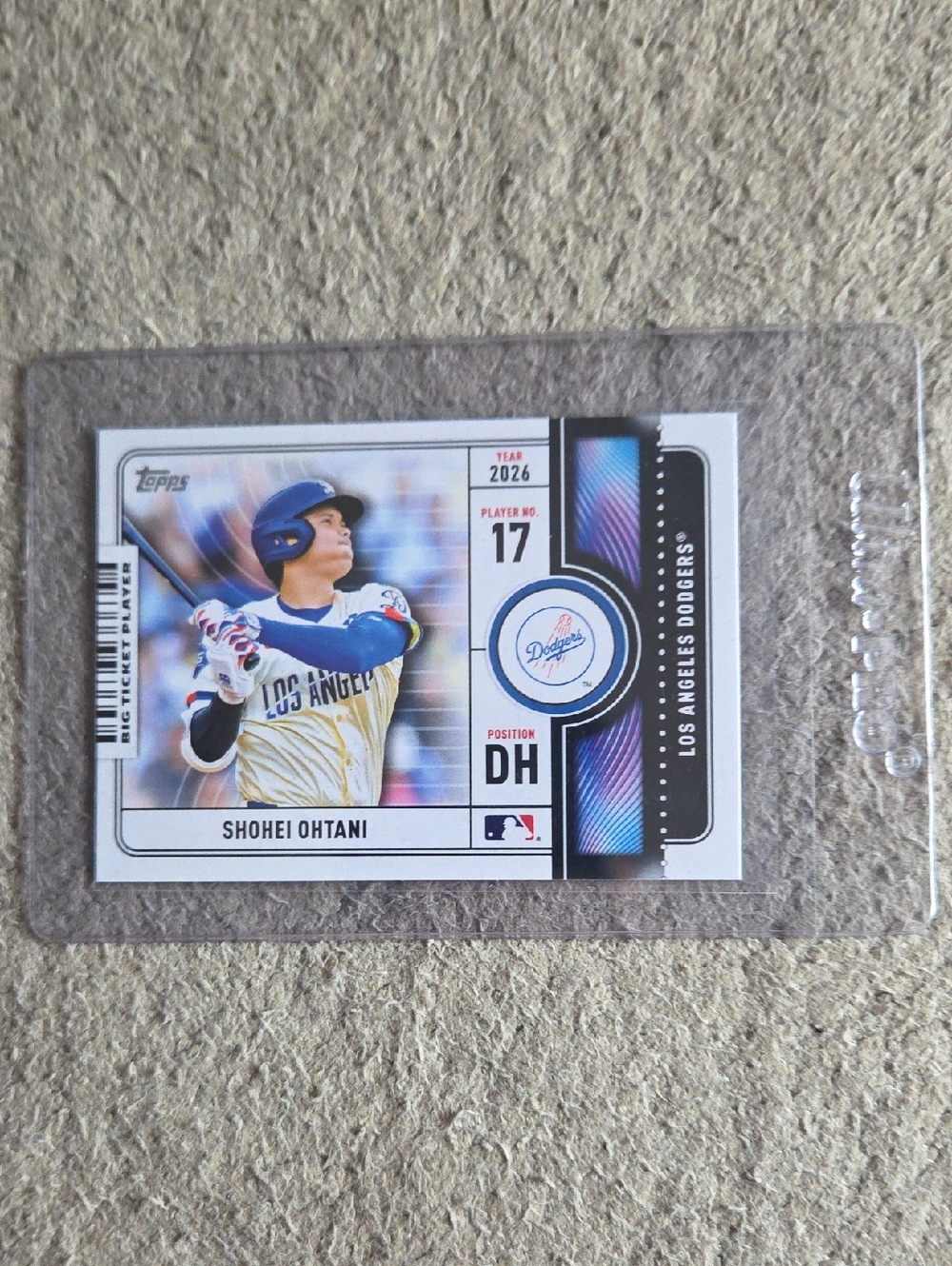 Topps White and Blue Shohei Ohtani Dodgers Card